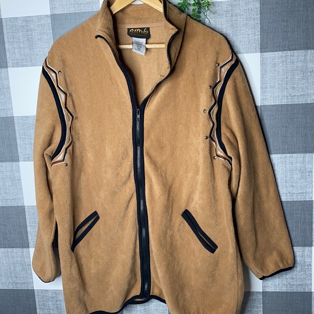 Bob Mackie Wearable Art fleece Zip Up